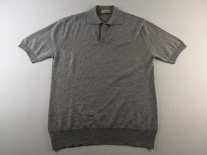 NEU Aurelien Cashwool Merino Wool Poloshirt Herren M 48 grau offen V Johnny Kragen - Bild 1 von 11
