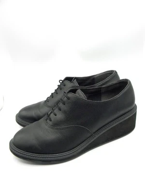 CAMPER Magna Black Leather Lace Up Wedge Heel Comfort Shoe Size EU 41 - Image 1 of 4