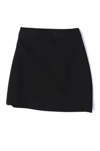 Milly Minis Girls Lined Stretch Adjustable Waist Zip Up Mini Skirt Black Size 10 - Picture 1 of 6