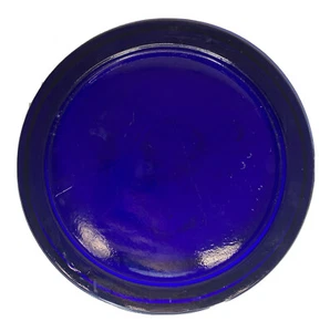 Cobalt Blue Flower Pot Saucer Vase Stand Plate Bowl 8.5” Round - Picture 1 of 11