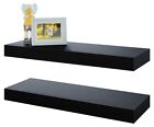 Floating Shelves, 16x6 inches, Black, 2-Piece, Wall Mounted Shelf, Wall Decor.