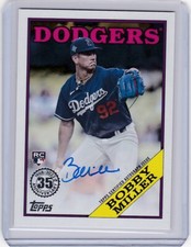 2023 Topps Update Bobby Miller Autograph Rookie Version Card