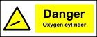 Warning signs Danger oxygen cylinder Mandatory Sign metal health safety