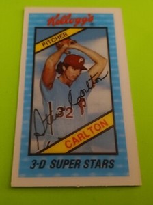 1980 STEVE CARLTON Kellogg's 3-D Super Stars MLB Baseball Card #14 MINT Phillies