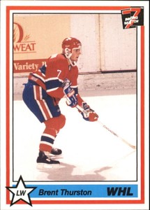 1990-91 7th Inning Sketch WHL #204 Brent Thurston