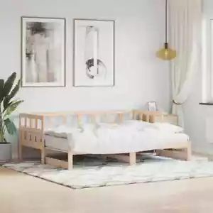 Daybed Sofa Frame for Single Mattress Lounge Bed Couch Futon Trundle Solid Wood - Picture 1 of 11