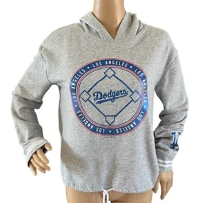 Los Angeles Dodgers 5th & Ocean Gray Hooded Sweatshirt Size 18/20 - Picture 1 of 4