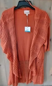 Miss Guided Womens Elbow Sleeve Cocoon Cardigan Sweater Carrot Cake Size XL NEW - Picture 1 of 3