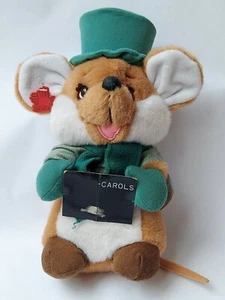 1988 Applause Chris Mouse Peluche Navidad Ratón Vintage Corea Caroler, Nuevo con Etiquetas - Imagen 1 de 4
