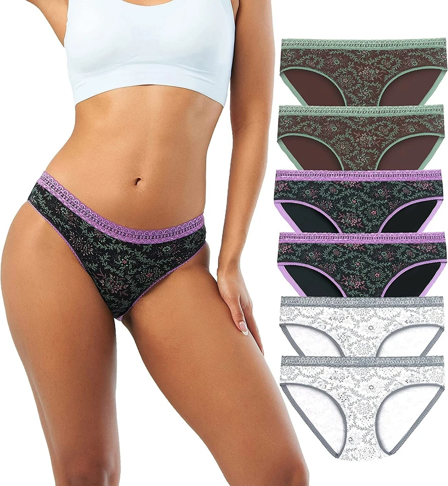 Paquete de 6 bragas calzoncillos bragas talla S de Feelup para mujeres adolescentes niñas Foto 1 de 4