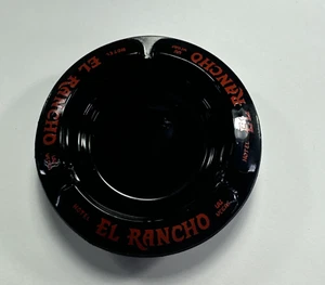 El Rancho Hotel Las Vegas Glass Mid Century Advertising Ashtray - Picture 1 of 7