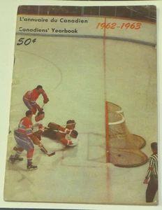 SCARCE 1962 1963 MONTREAL CANADIENS NHL HOCKEY MEDIA GUIDE YEARBOOK - Picture 1 of 1
