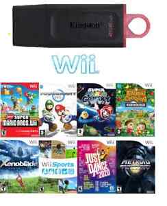 PENDRIVE per WII Nintendo 161 GIOCHI SU USB HDD HARD DISK MARIO JUST DANCE 2024
