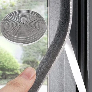 33 Ft Gray Self-Adhesive Soundproofing Weather Stripping for Doors and Windows - Picture 1 of 25
