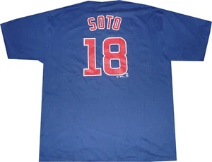 Geovany Soto 2009 Chicago Cubs Player Majestic Blue T Shirt New tags 2XL - Picture 1 of 3