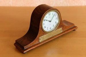 alte Junghans Tischuhr antik Eiche Kaminuhr Holz Kegler Wanderpreis - Bild 1 von 9