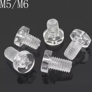 M5 M6 5mm 6mm Nylon Pan Round Head Phillips Screws Plastic Machine Screws Clear - Picture 1 of 4
