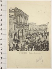 SAN SEVERO Piazza Castello, animatissima, viaggiata '900 #13748