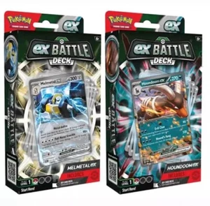 Set of 2 - 1 of Each - Melmetal/Houndoom ex Battle Deck Pokemon TCG - Picture 1 of 1