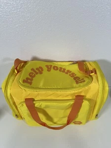 Bumble Help Yourself Yellow Duffel Bag Beach Tote Pool Bag Casual Picnic Date - Picture 1 of 14