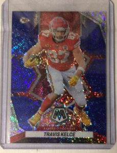 2022 Panini Mosaic Travis Kelce Blue Sparkle Prizm SP Chiefs - Picture 1 of 1
