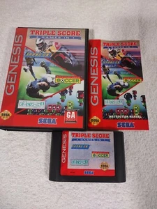 Triple Score 3 giochi in 1 (Sega Genesis, 1993) COMPLETO CIB come nuovo funziona 100% - Foto 1 di 10
