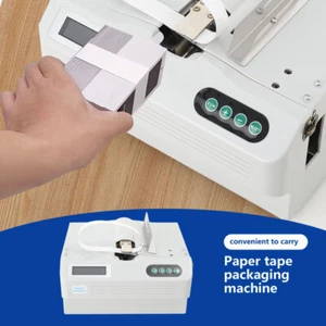 Empacadora automática de dinero máquina de encuadernación de billetes flejado paquete de dinero atado EE. UU. - Imagen 1 de 31