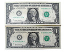 $1 Dollar Bills Uncirclated -Almost Matching Serial Numbers -3036 5137-3036 5138