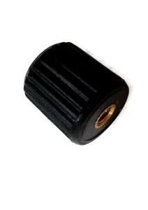 Drehknopf Feststellschraube Ø 15mm M4, Gerändelt, Gewindebohrung, Schwarz - Bild 1 von 1