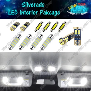 Kit de equipamiento de luces interiores LED blancas para Chevy Silverado 1500 2500 2007 - 2013 - Imagen 1 de 12