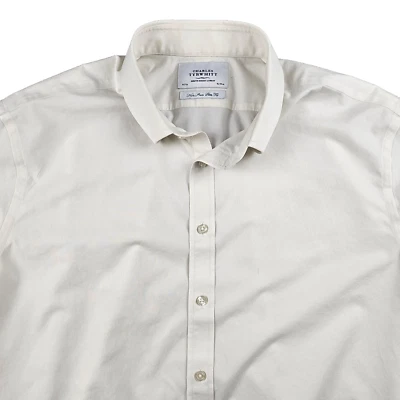 Camisa de vestir Charles Tyrwhitt para hombre 18-37 calce ajustado sin planchar abotonada manga larga Foto 1 de 4