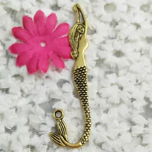 Free Ship 14 Pcs Antique Gold Plated Mermaid Bookmarks 81X21MM H-150 - Picture 1 of 4