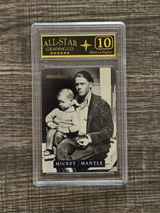 MICKEY MANTLE 1992 #1 Pinnacle Mick & Father GRADED ASG MINT 10 - Picture 1 of 1