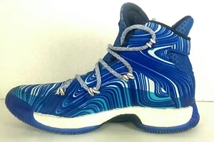 Adidas Mens Crazy Explosive Basketball Shoes Blue B42419 Striped High Top Size 7 - Imagen 1 de 12