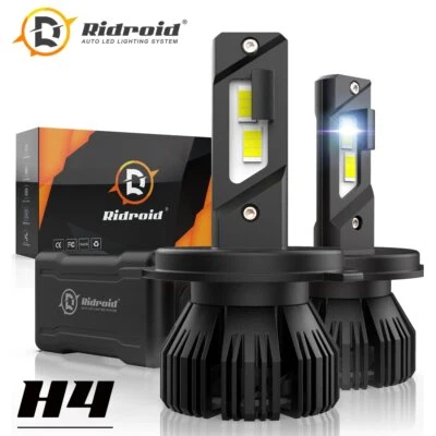 2x H4 9003 LED Headlight Bulbs Hi Low Beam Conversion Kit 6000K White Canbus - Image 1 of 4