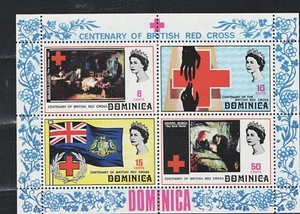 Dominica Medicine Red Cross Help scenes Souvenir Sheet 1969 MNH A-24 - Picture 1 of 1