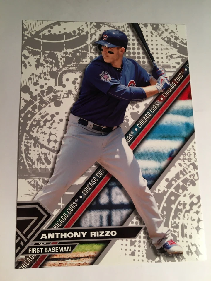 2017 Topps High Tek Jumbo 5x7 Anthony Rizzo Cubs HTARI #'d 02/49 - Image 1 of 1