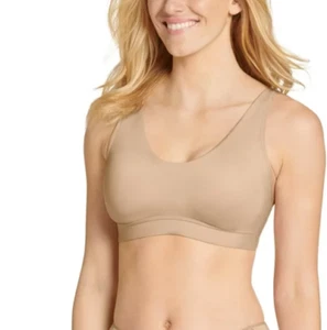 XXL 2X JOCKEY FOREVER FIT Beige Nude WIREFREE T Shirt SMOOTH Comfort BRA Lined - Picture 1 of 11