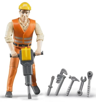 BRUDER,Man with jackhammer and tools Scale: 1/16, 1/16, BRU60020 - Image 1 of 2