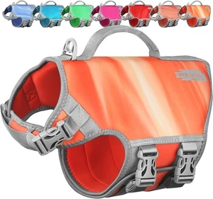 VIVAGLORY Neoprene Dog Life Jacket Buoyancy Aid for Swimming Boating Life Vest S - Picture 1 of 6
