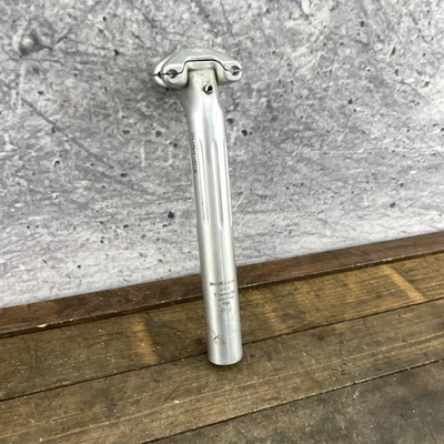 老式禧玛诺 Dura-Ace 座杆 25.8 毫米日本制造银色 225 克公路自行车 — 第 1/4 张图片