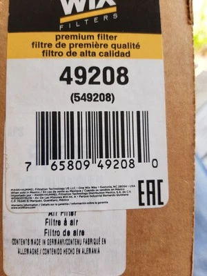 WIX 49208 Premium Filter BMW 2012 -16 Z4 2.0L ,5281 - Image 1 of 4