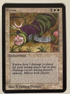 Magic the Gathering MTG Alpha Karma LP  (Beta Bob) - Picture 1 of 2