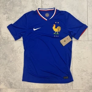 Nike Dri-Fit France FFF 2024/25 Stadium Home Jersey Top Mens Small Blue New - Picture 1 of 11