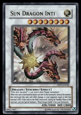 Yugioh! Sun Dragon Inti ABPF-EN042 Ultra Rare LP - Image 1 of 2