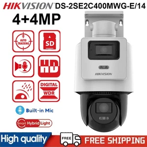 Hikvision TandemVu 4MP+4MP Pan-Tilt Camera PoE 2-Way Audio DS-2SE2C400MWG-E/14 - Picture 1 of 7