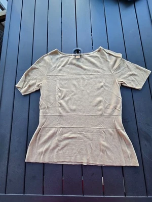 Suéter Ann Taylor Factory Manga Corta Cuello Redondo Tostado Talla Grande Foto 1 de 4