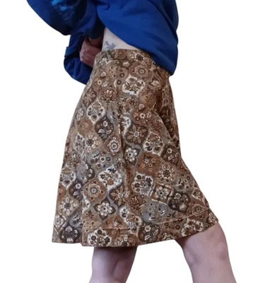 Pantalones Cortos Palazzo Culotte Vintage Sin Marca Psicodélicos Ornamentados Estampados Super Acampanados Foto 1 de 4