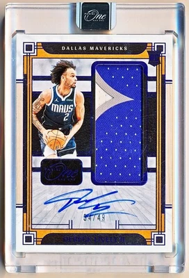 2023-24 Panini One & One Dereck Lively II Blue Jumbo Patch Auto Rc #RJJ-DLV /49 - Image 1 of 2