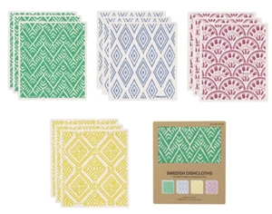 SWEDISH Dishcloths 12 PK Reusable Perfect Combo Of A Sponge & Cloth Plant Based - Picture 1 of 3